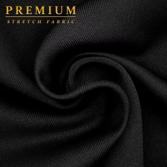 Womens Premium Nylon Ponte Stretch Office Fishtail Pencil Skirt High Waist Made - Picture 6 of 7